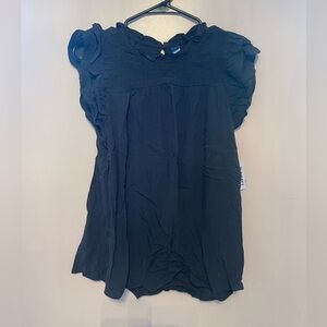 NWT Old Navy Charcoal Ruffled Blouse